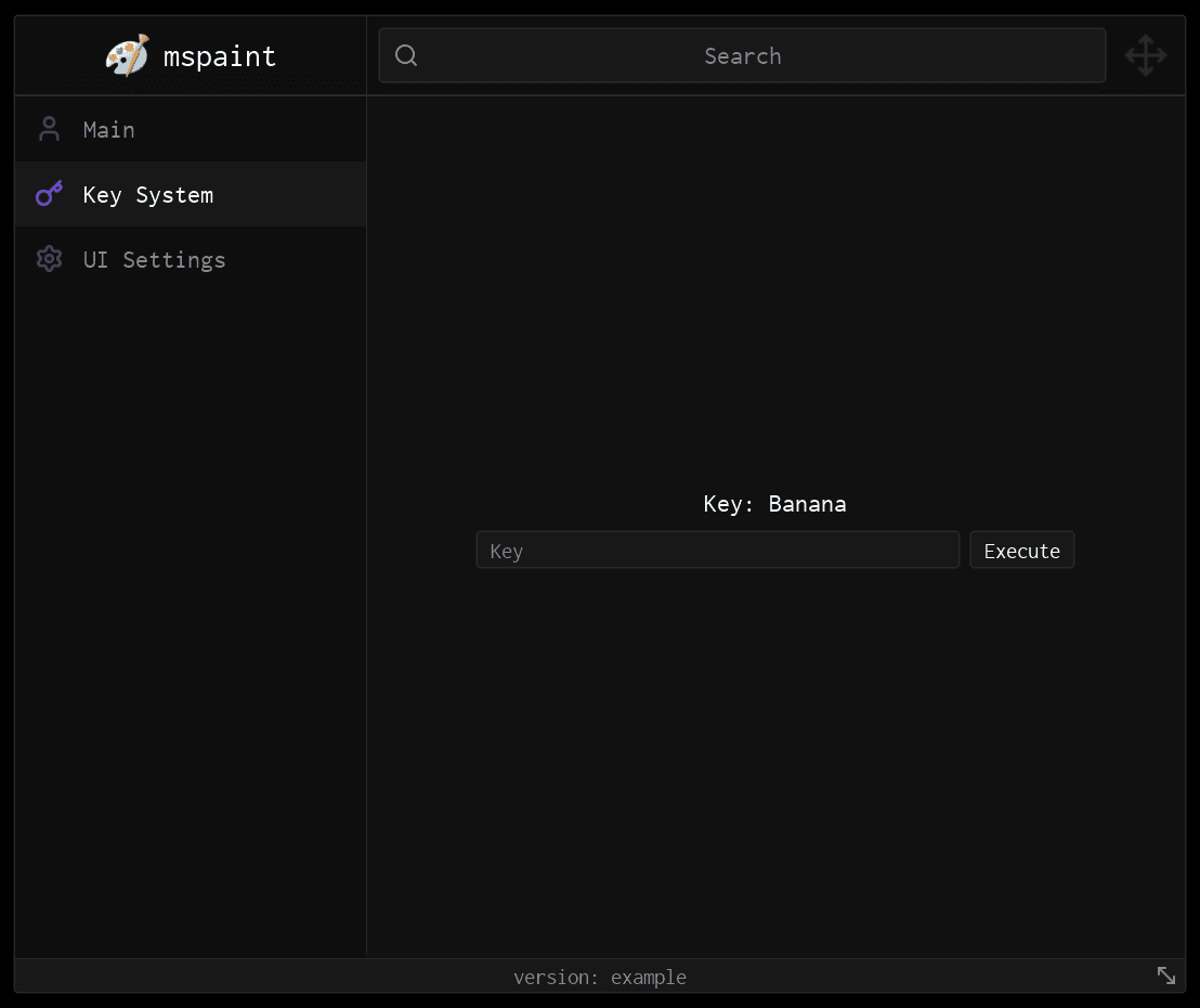 Example Key Tab